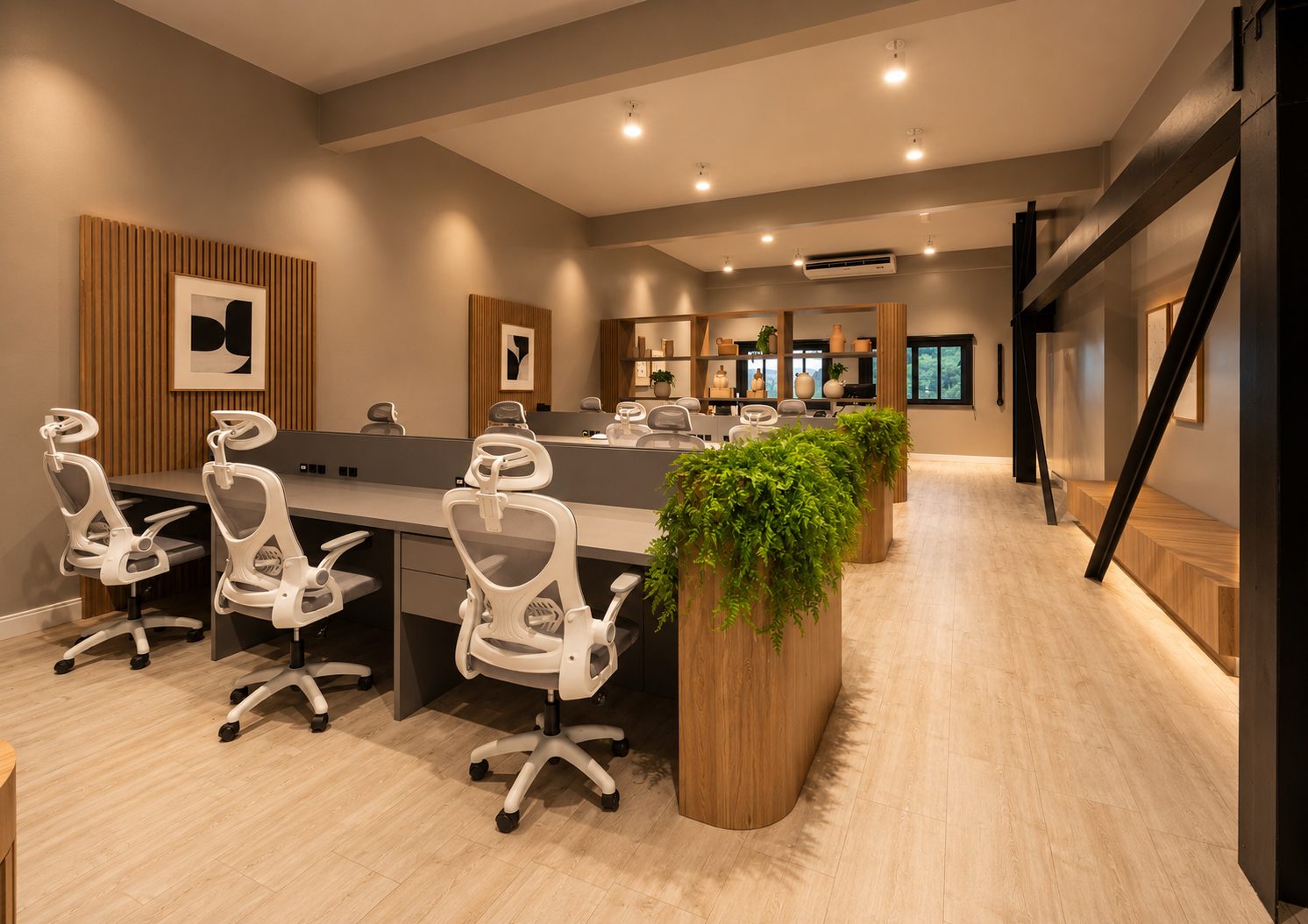 Sala de apoio e escritório