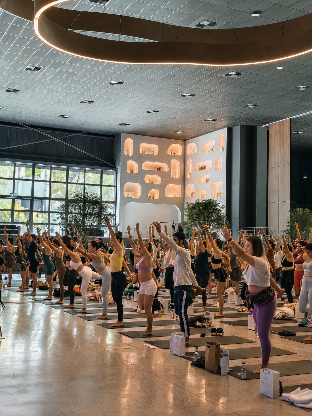 Aula de yoga no Espaço Ávora do The Forest
