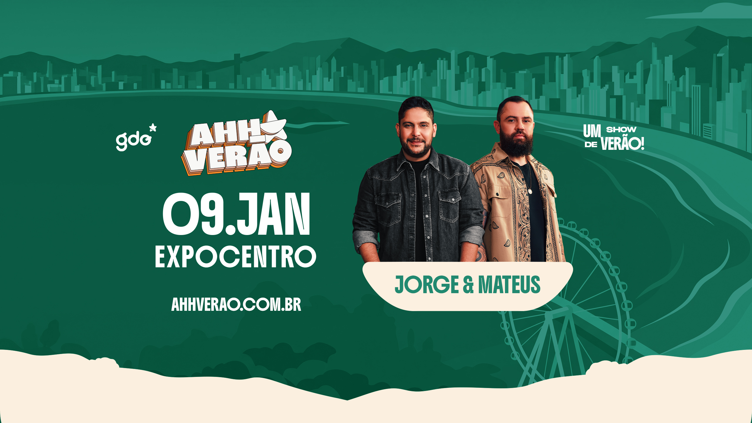 Arte do evento Ahh! Verão – Jorge & Mateus Duas Metades, Um Reencontro no Expocentro no The Forest