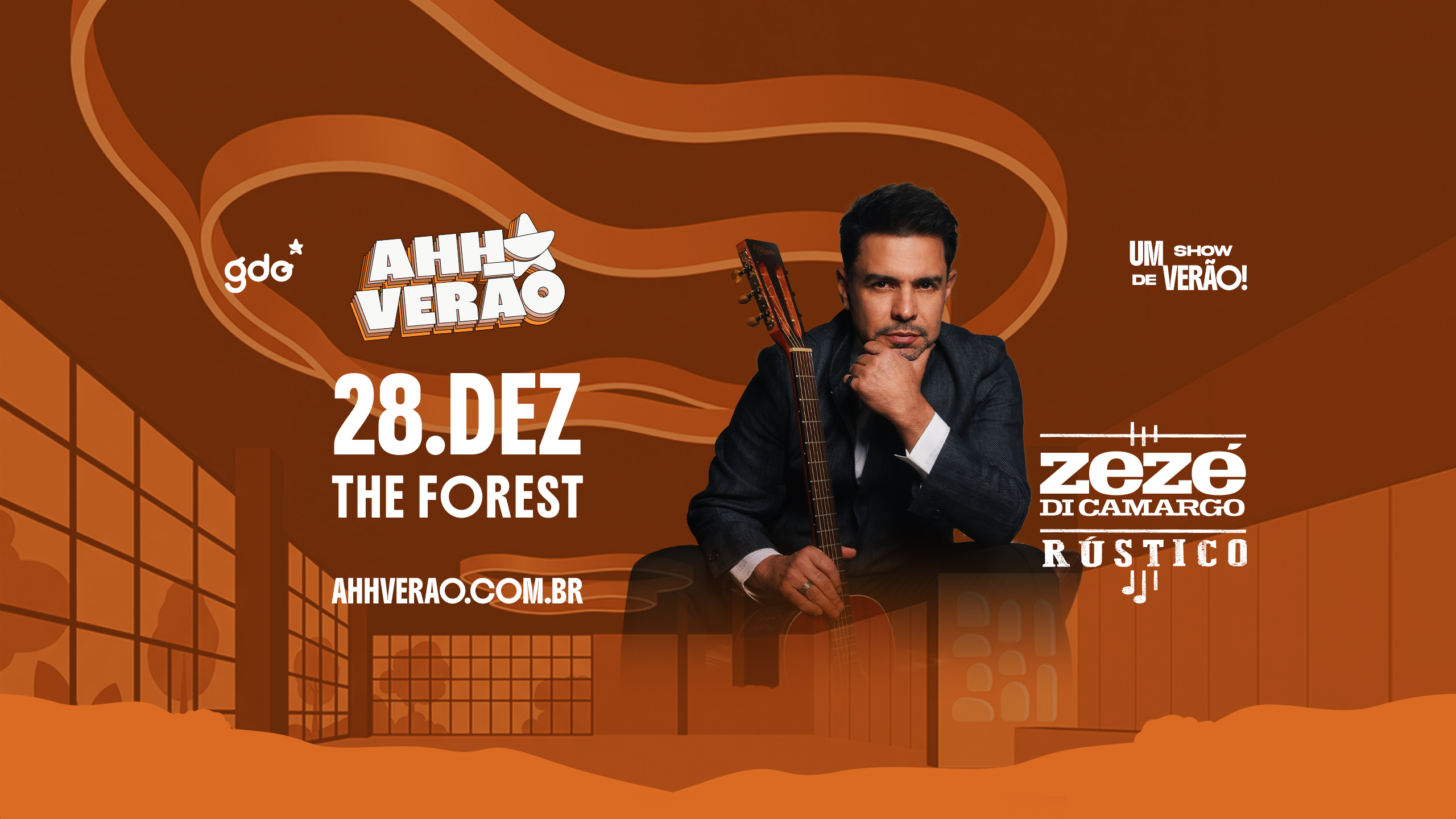 Arte do evento Ahh! Verão – Zezé Di Camargo Rústico no The Forest no The Forest
