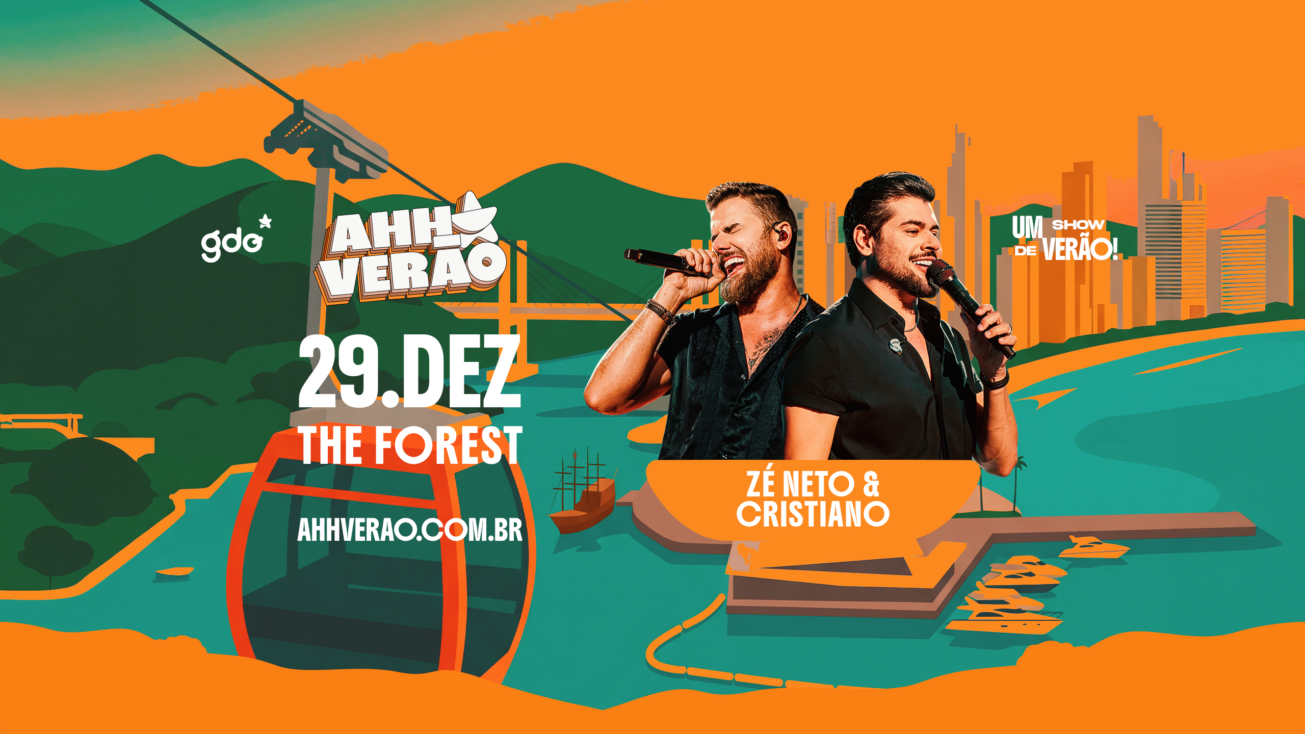 Arte do evento Ahh! Verão – Zé Neto & Cristiano no The Forest no The Forest